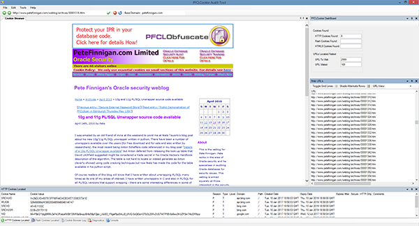 PFCLCookie Website Scanner
