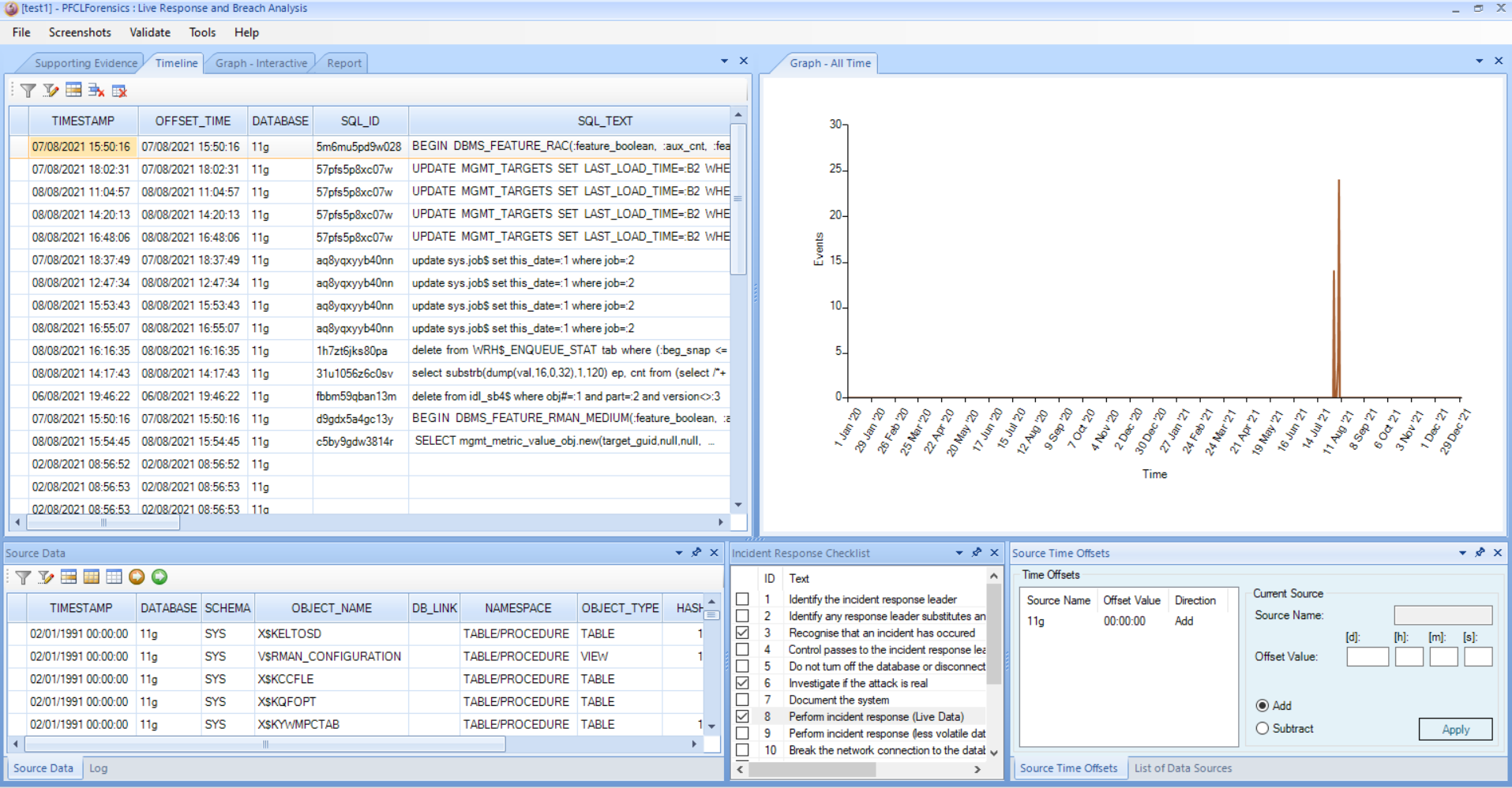 PFCLForensics showing a simple open project