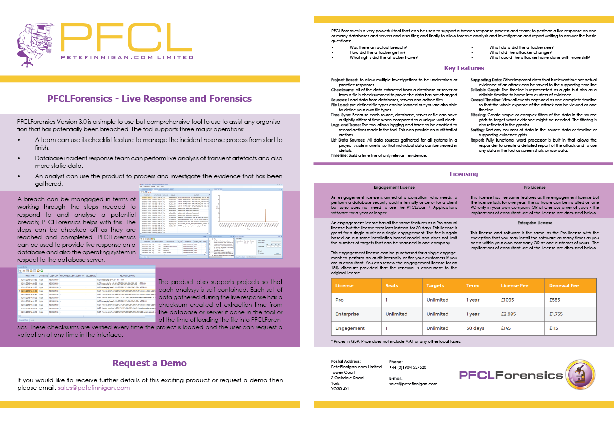 PFCLForensics brochure