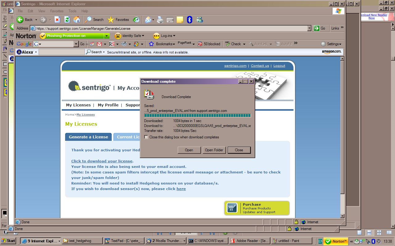 License download