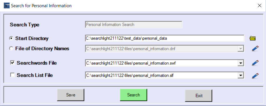 Searchlight Personal Data Search