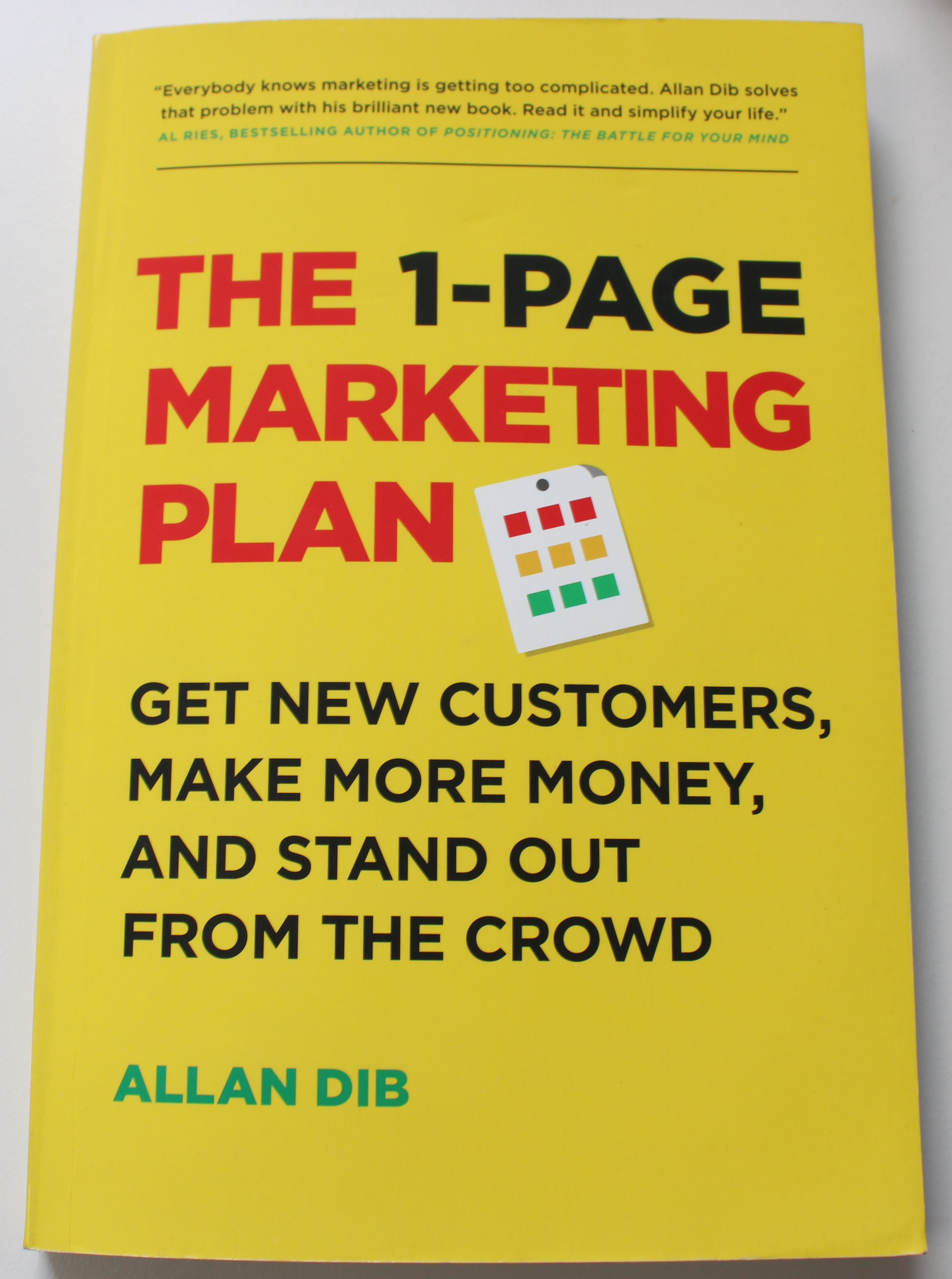 The one page marketing plan