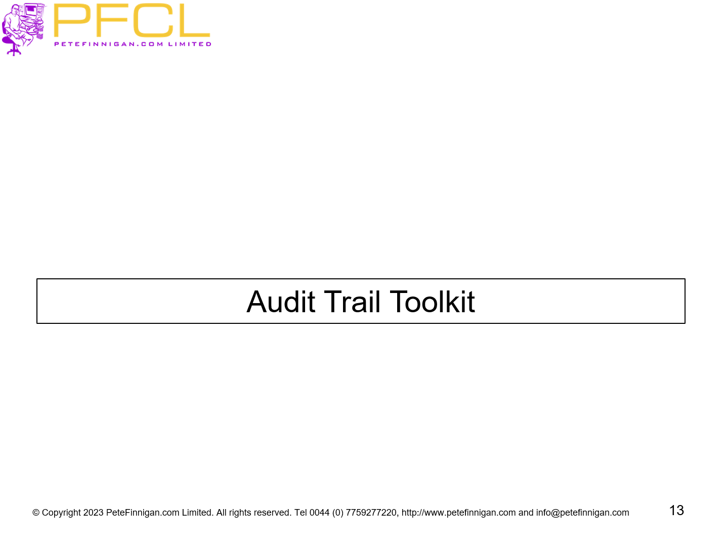 Audit Trail Toolkit