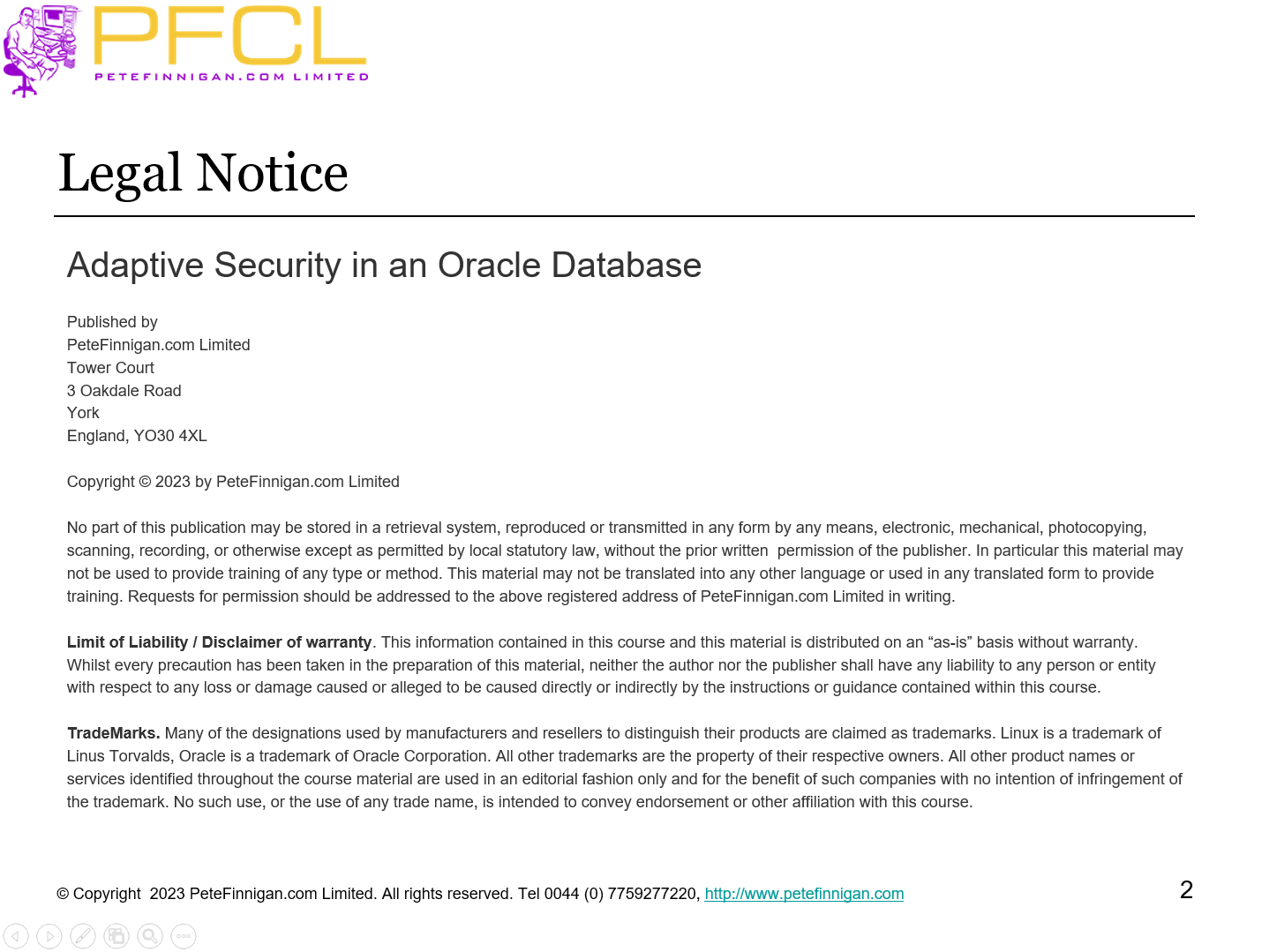 Legal notice