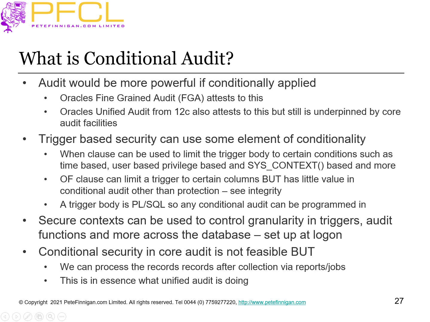 What is Conditional Audit?