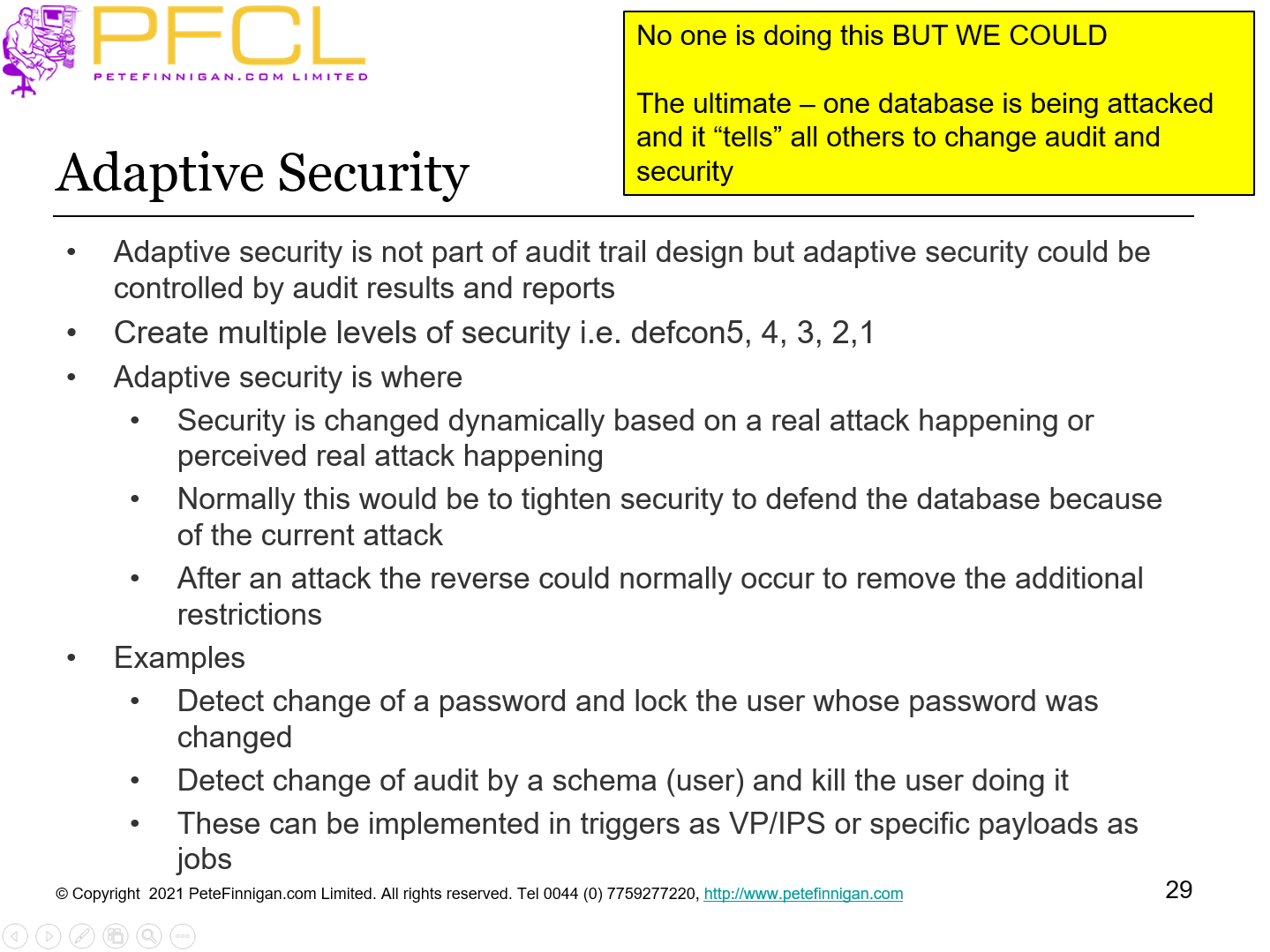 Adaptive Security