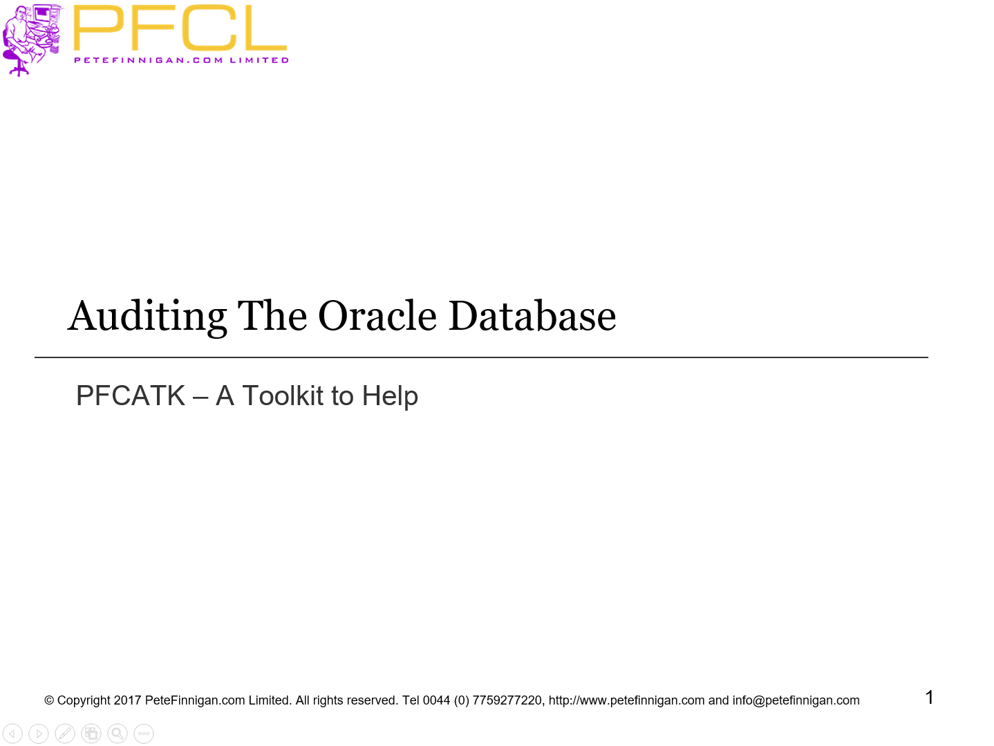 Auditing The Oracle Database