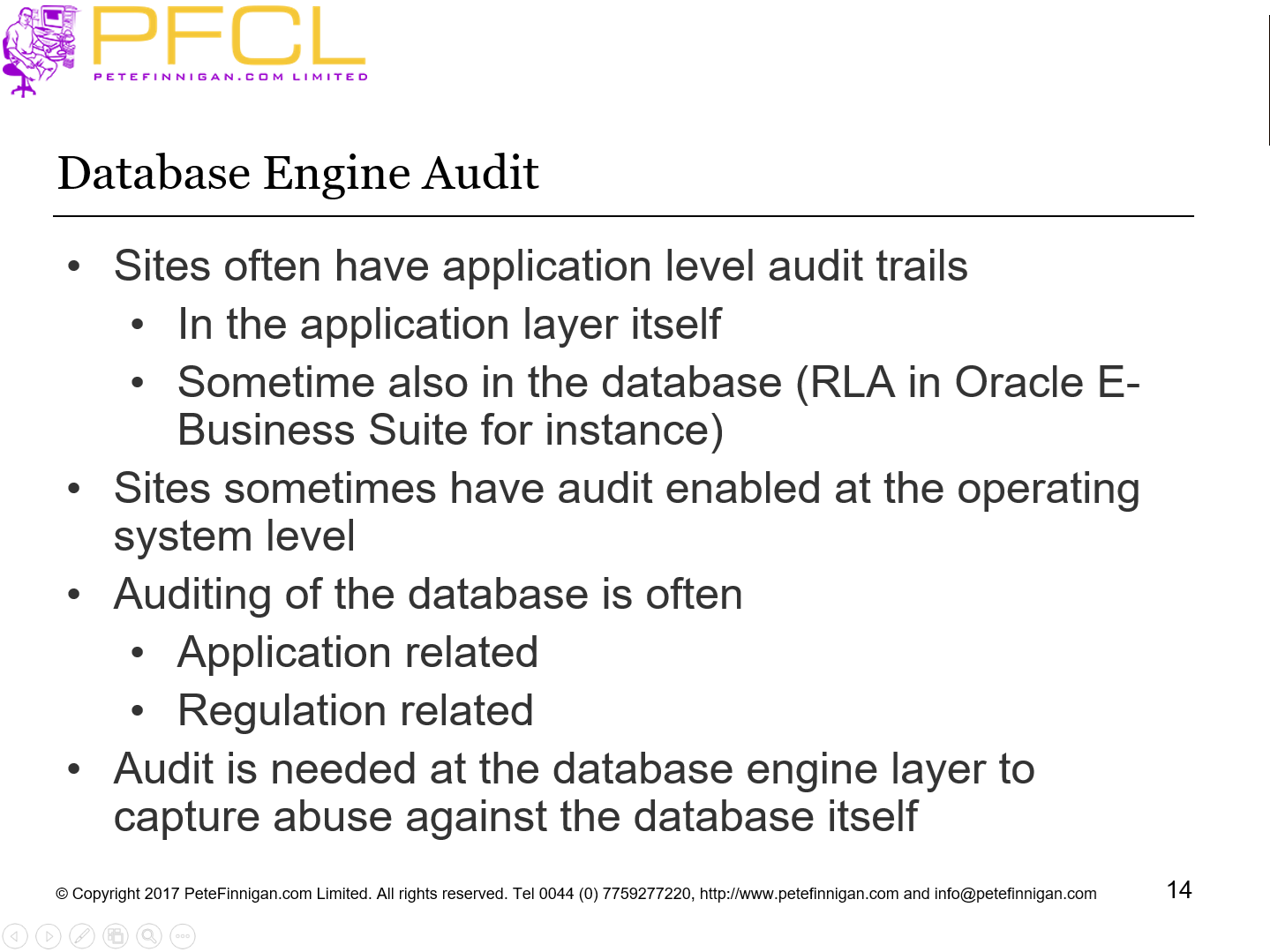 Database Engine Audit