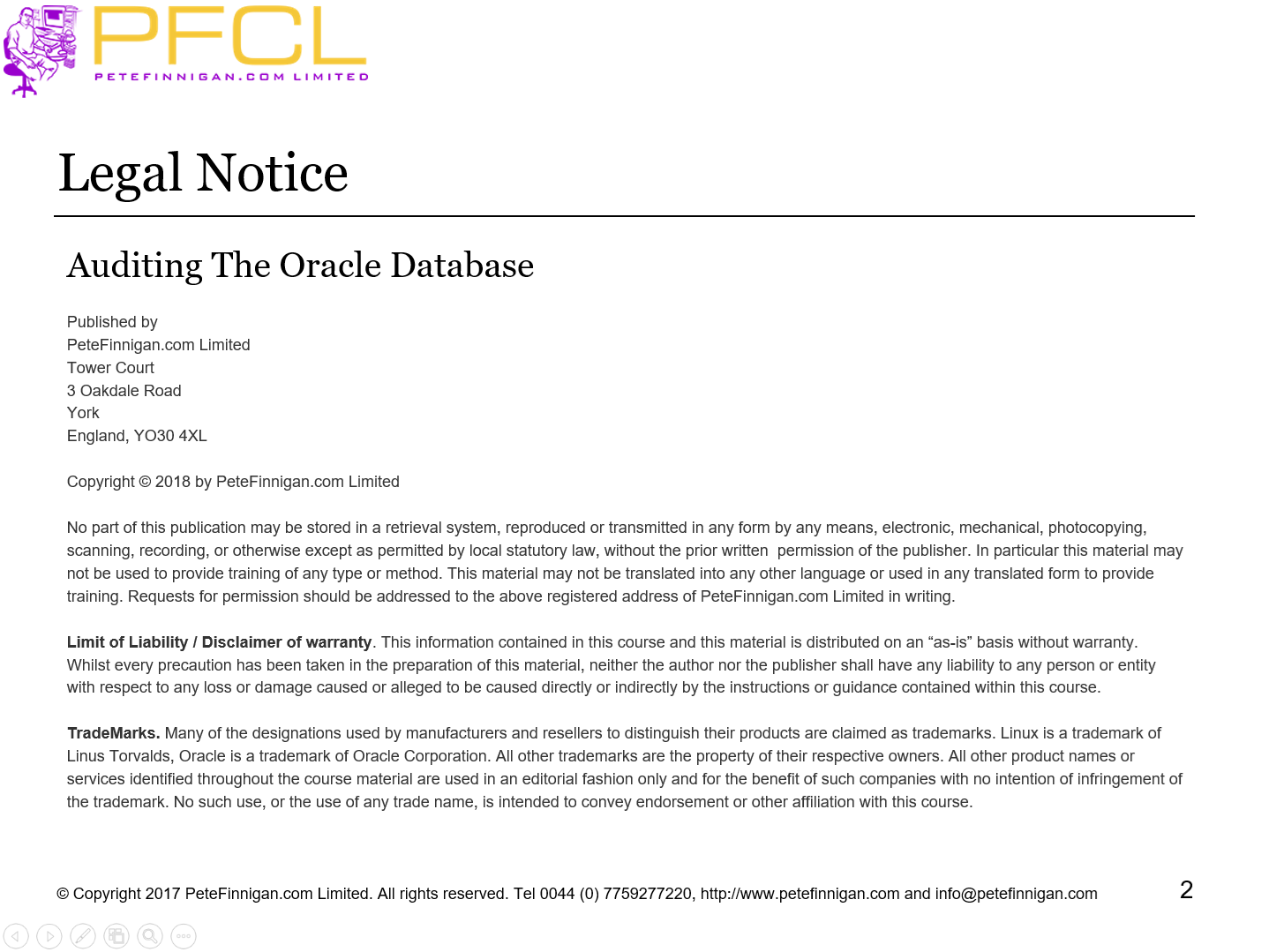 Legal notice