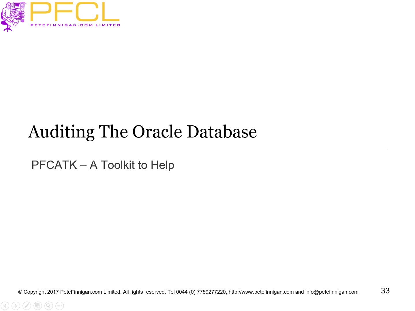 Auditing The Oracle Database
