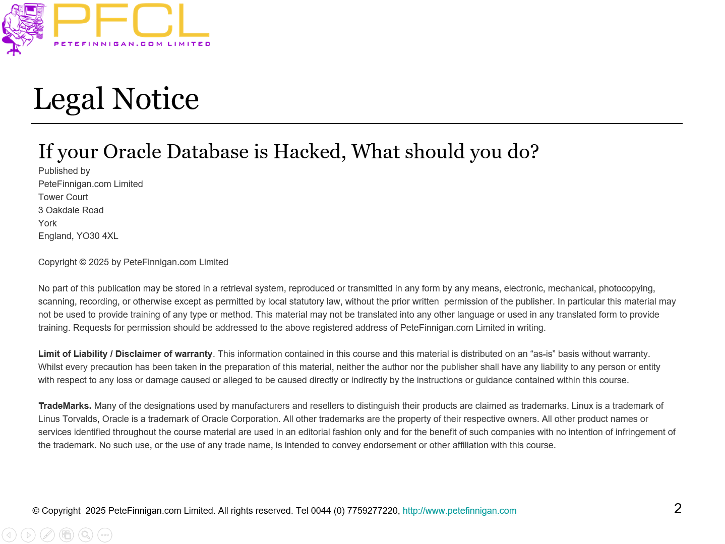 Legal notice