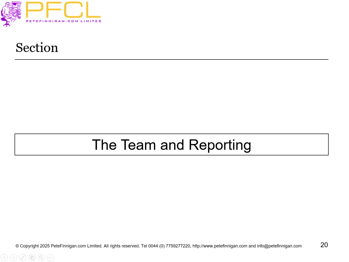 The Team and Reporting