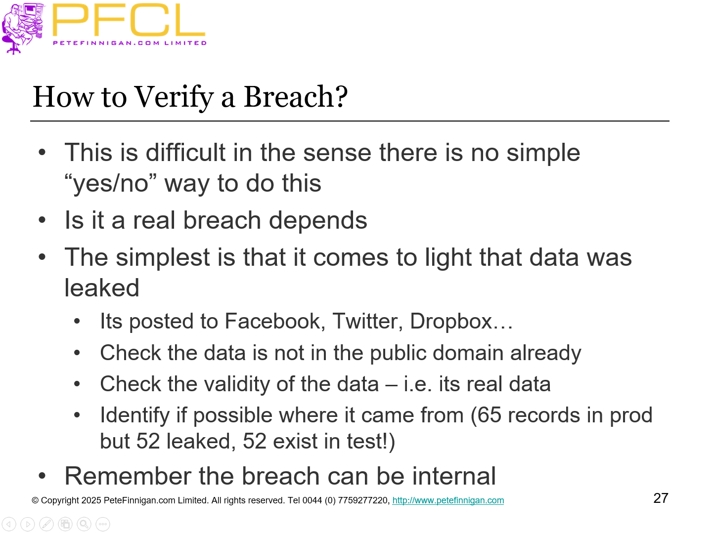 How to Verify a Breach?