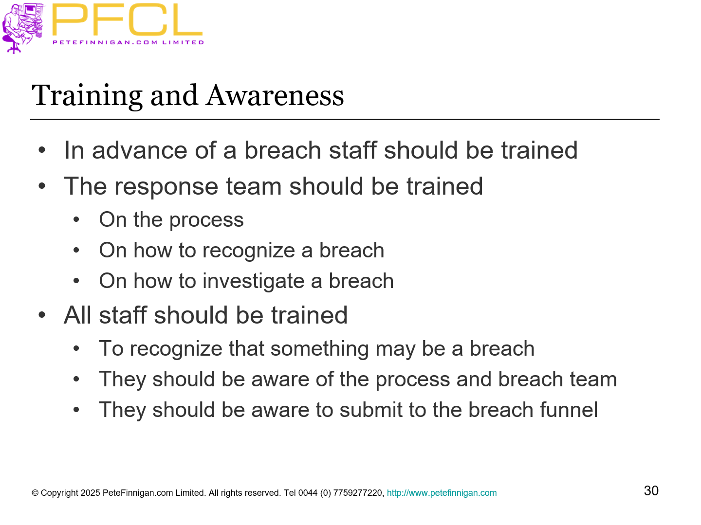 Training and Awareness