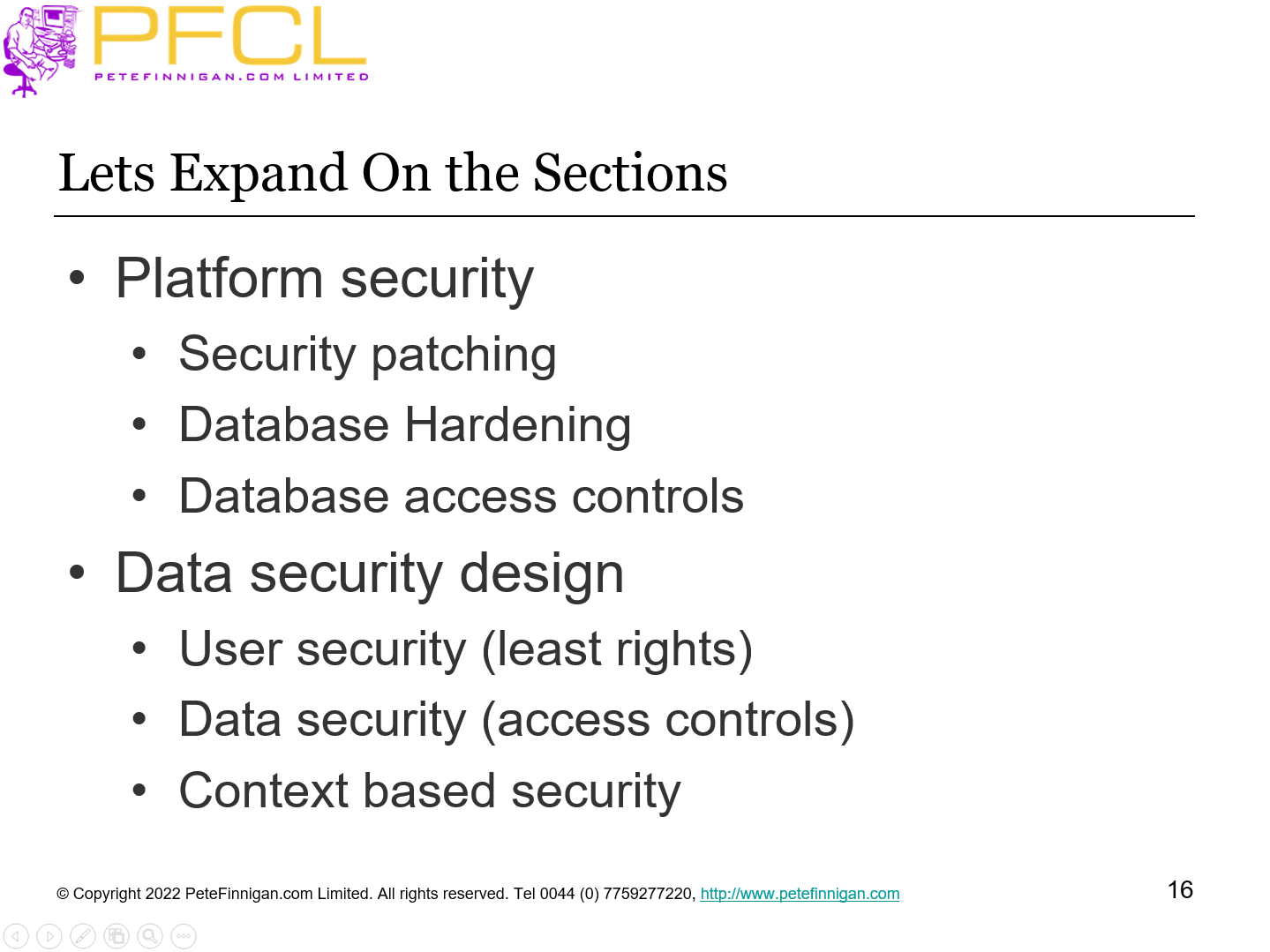 Lets Expand On the Sections
