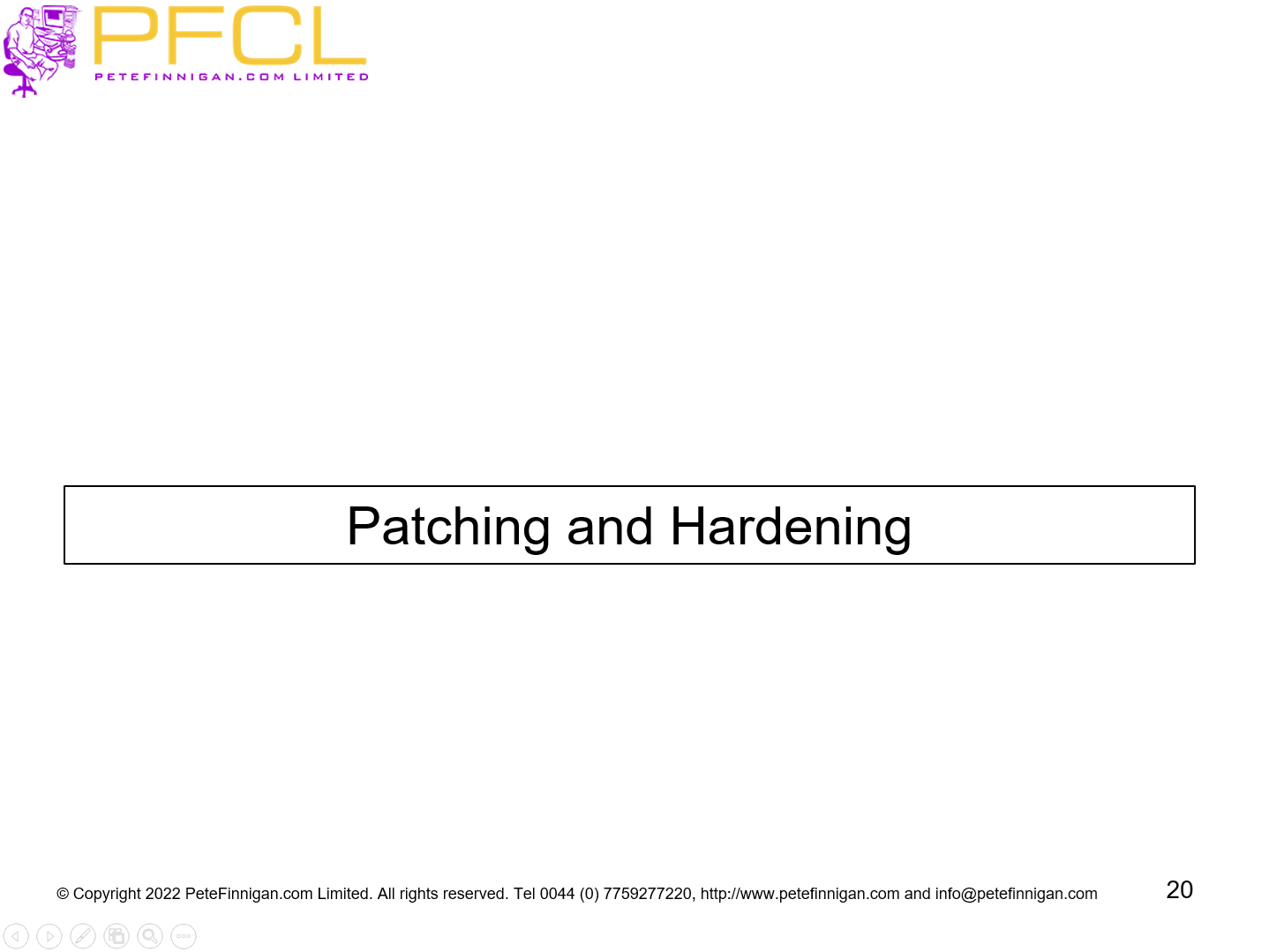 Patching and Hardening