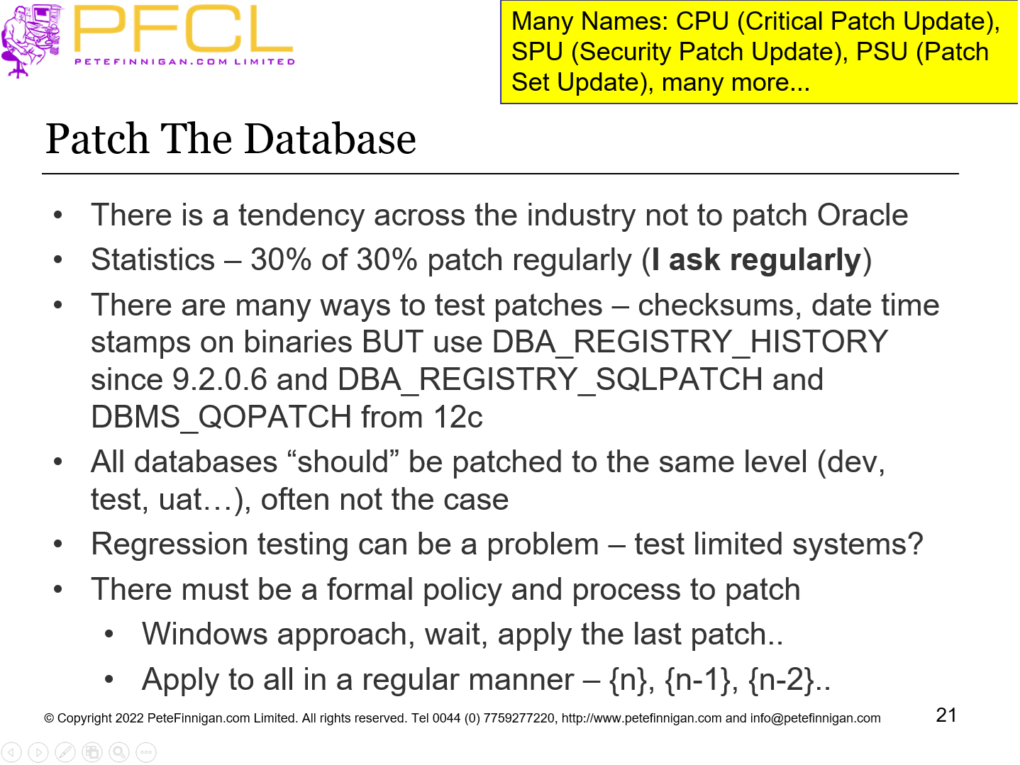 Patch The Database