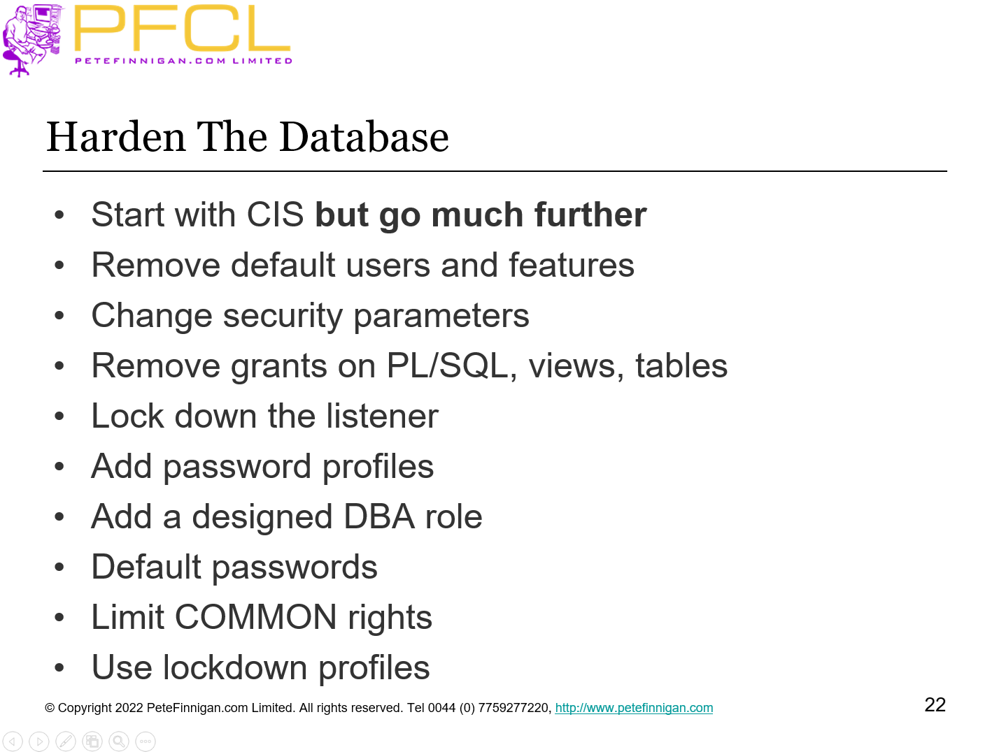 Harden The Database