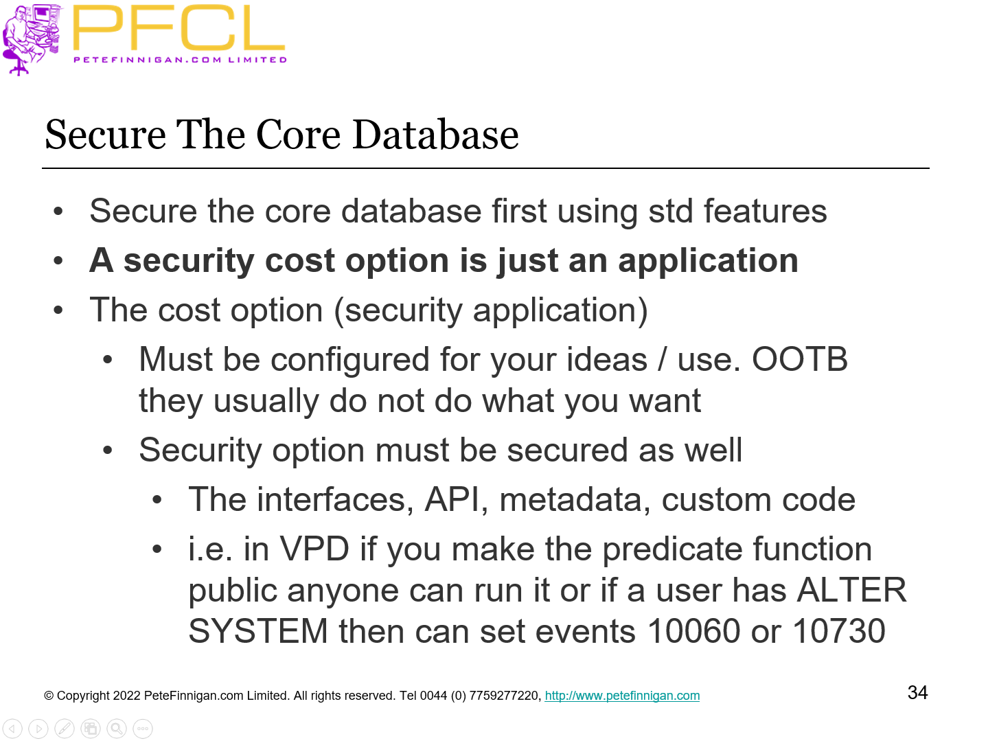 Secure The Core Database