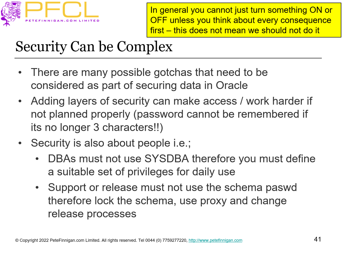Security Can be Complex