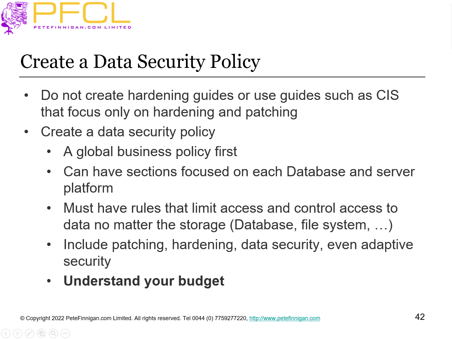 Create a Data Security Policy