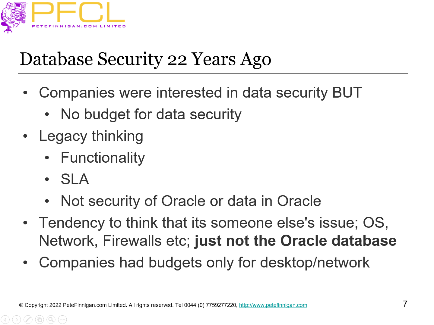 Database Security 22 Years Ago