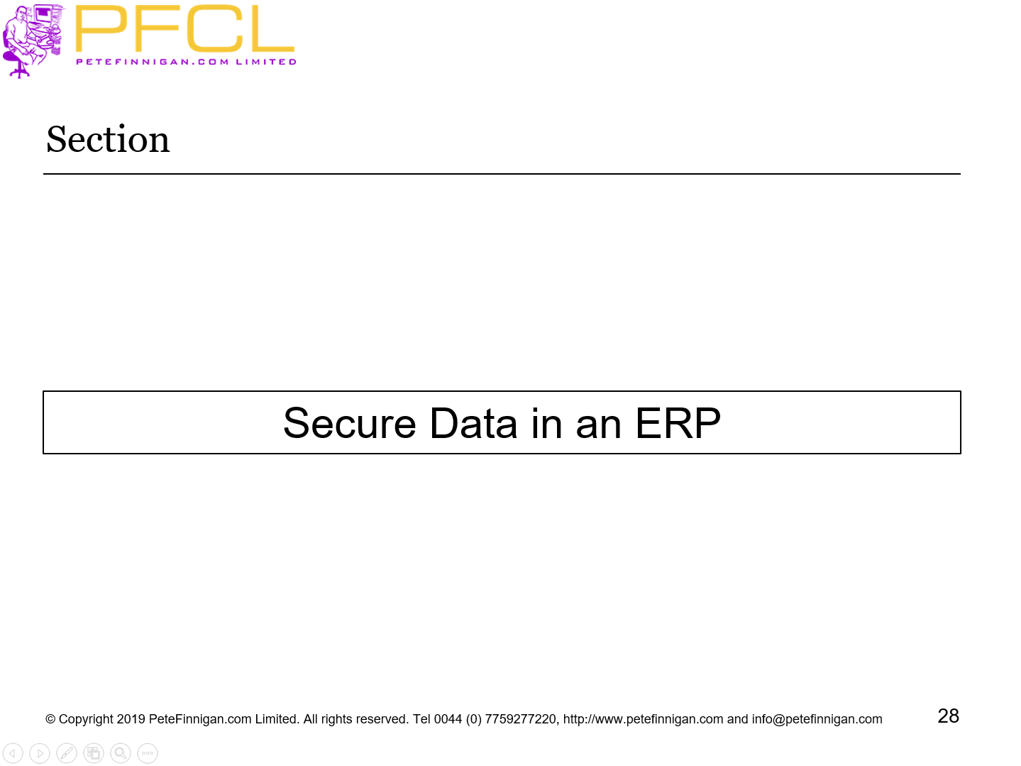 Secure Data in an ERP