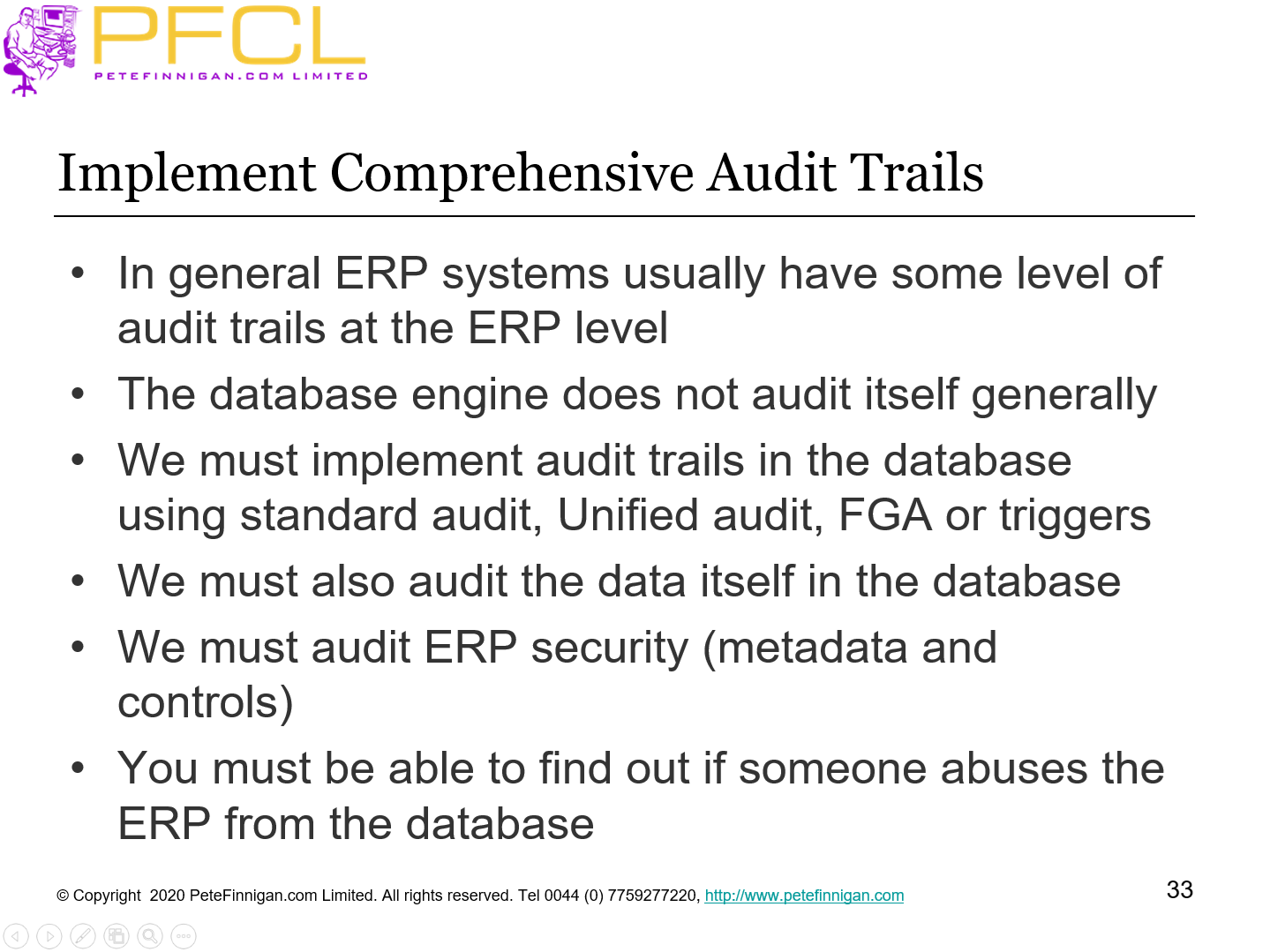 Implement Comprehensive Audit Trails