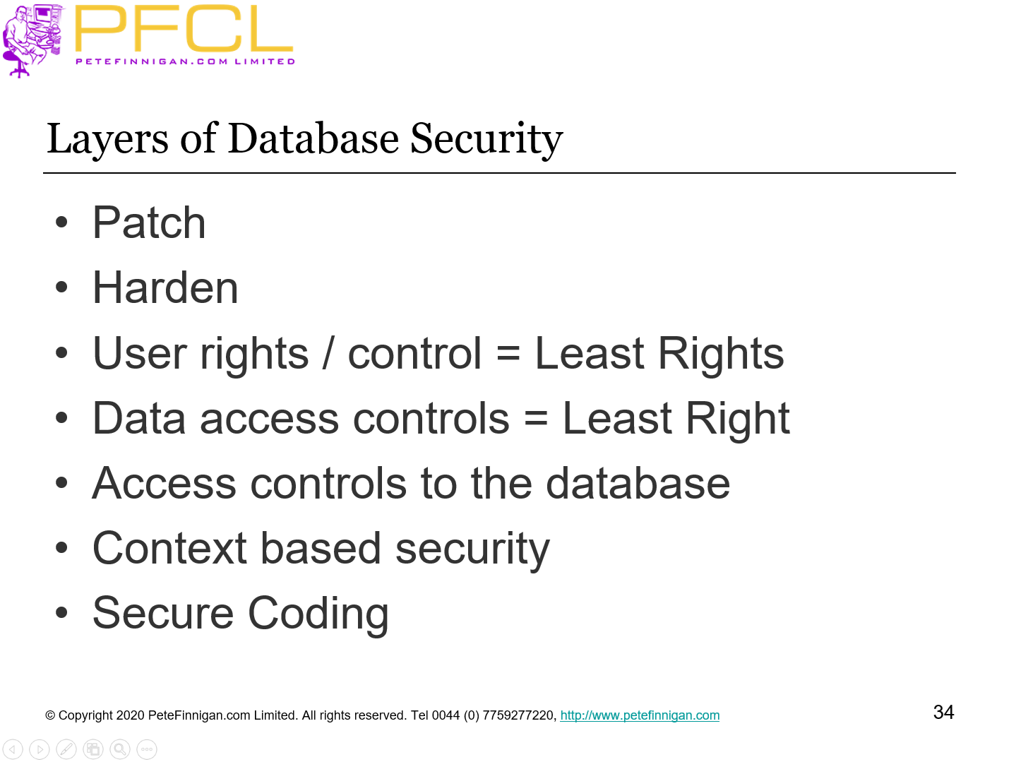 Layers of Database Security