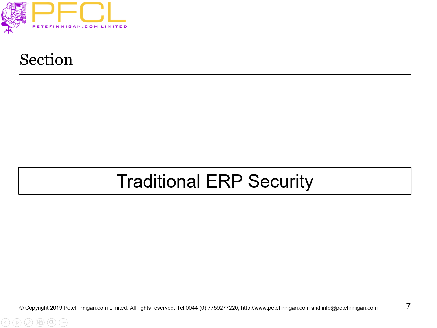 Traditional ERP Security