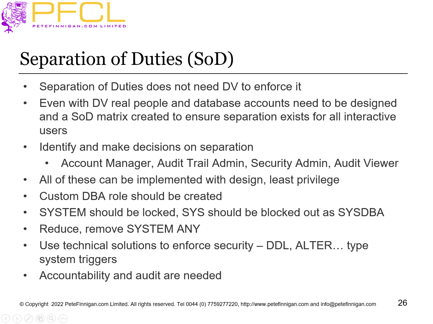 Separation of Duties (SoD)