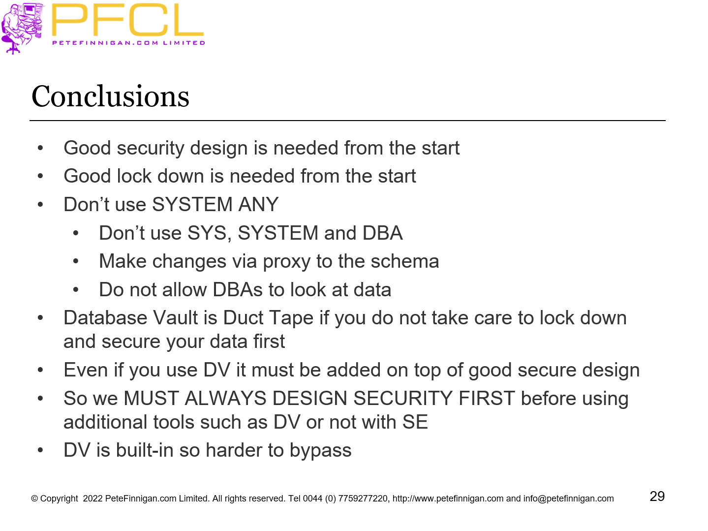 Conclusions