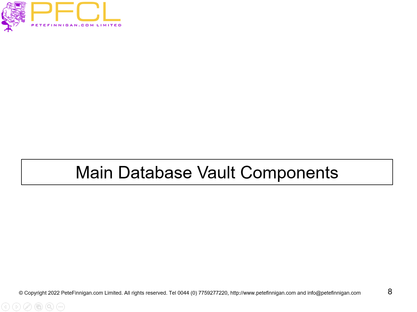 Main Database Vault Components