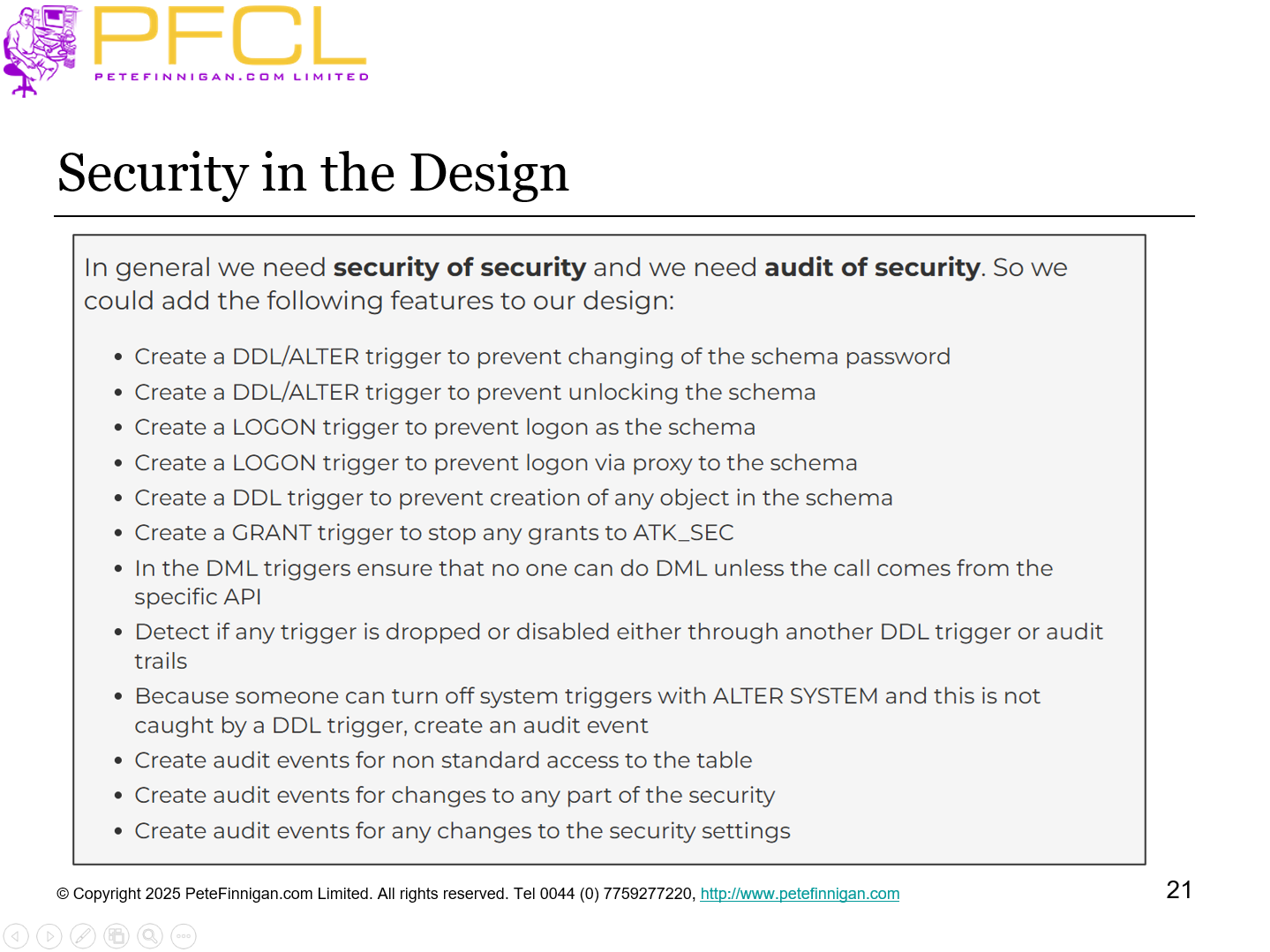 Security in the Design