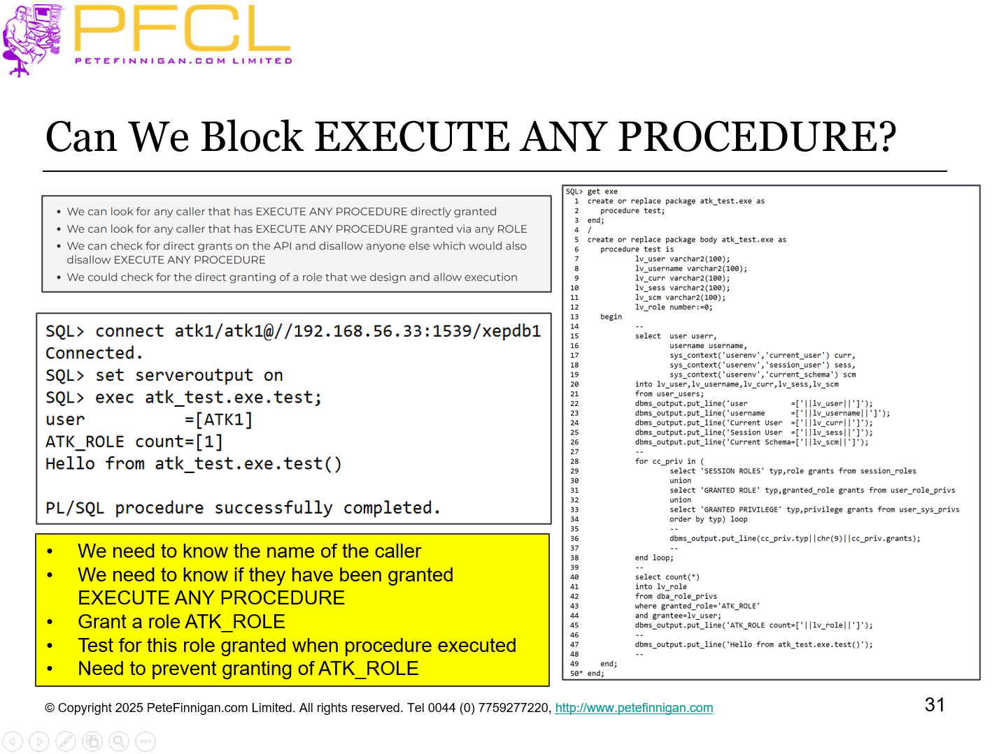 Can We Block EXECUTE ANY PROCEDURE?
