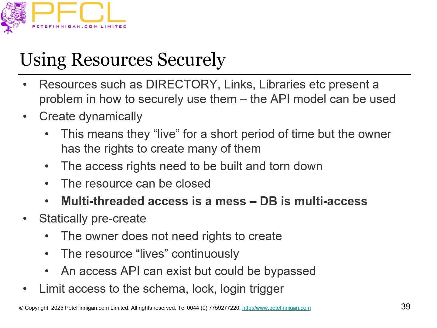 Using Resources Securely