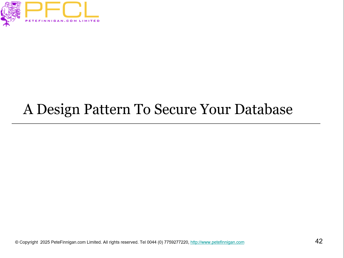 A Design Pattern To Secure Your Database