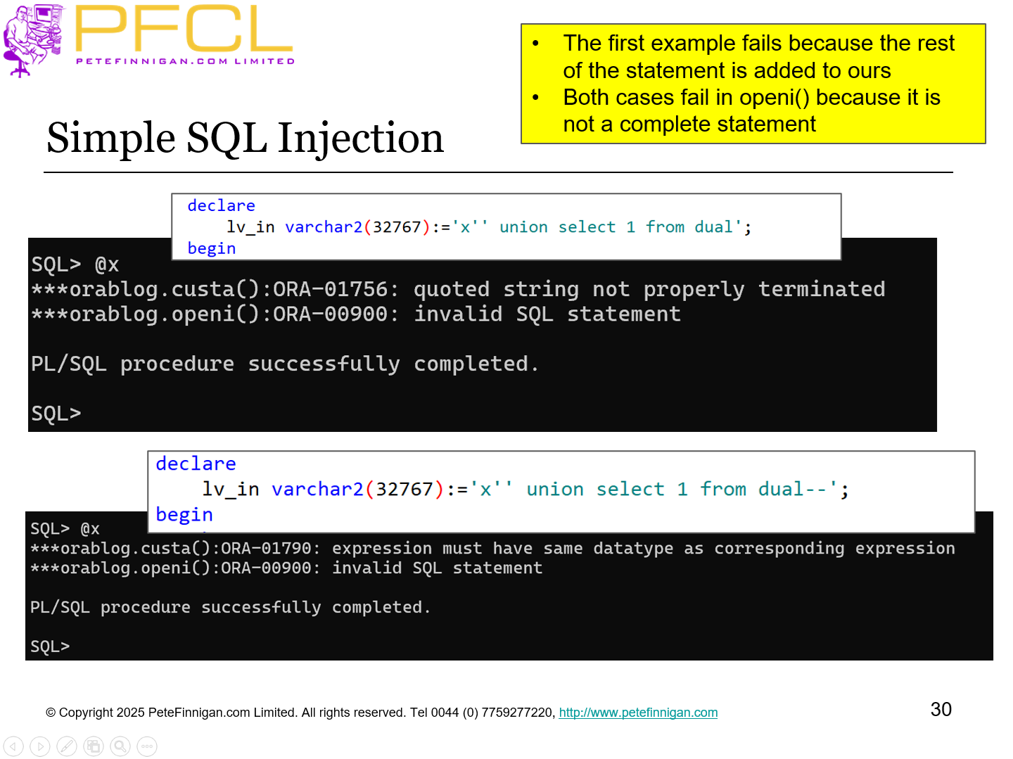 Simple SQL Injection