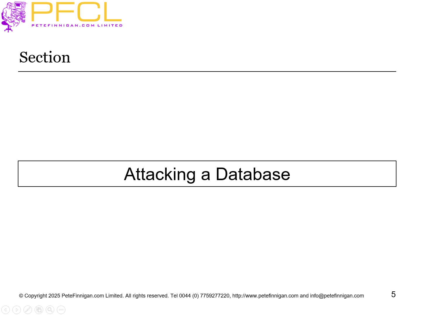 Attacking a database