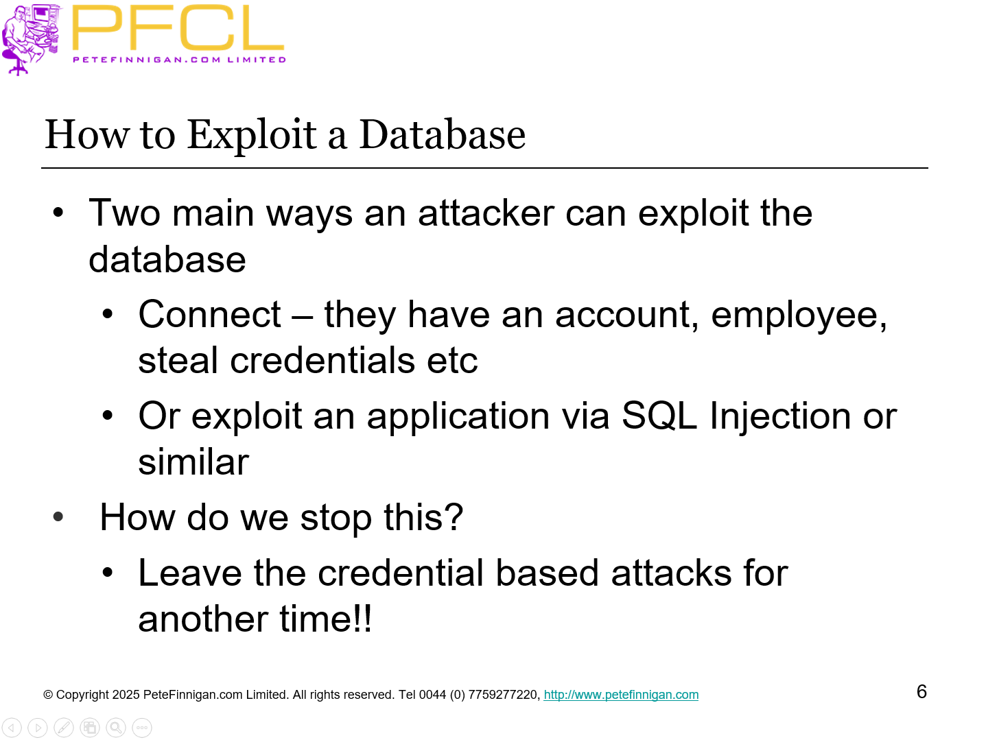 How to exploit a database