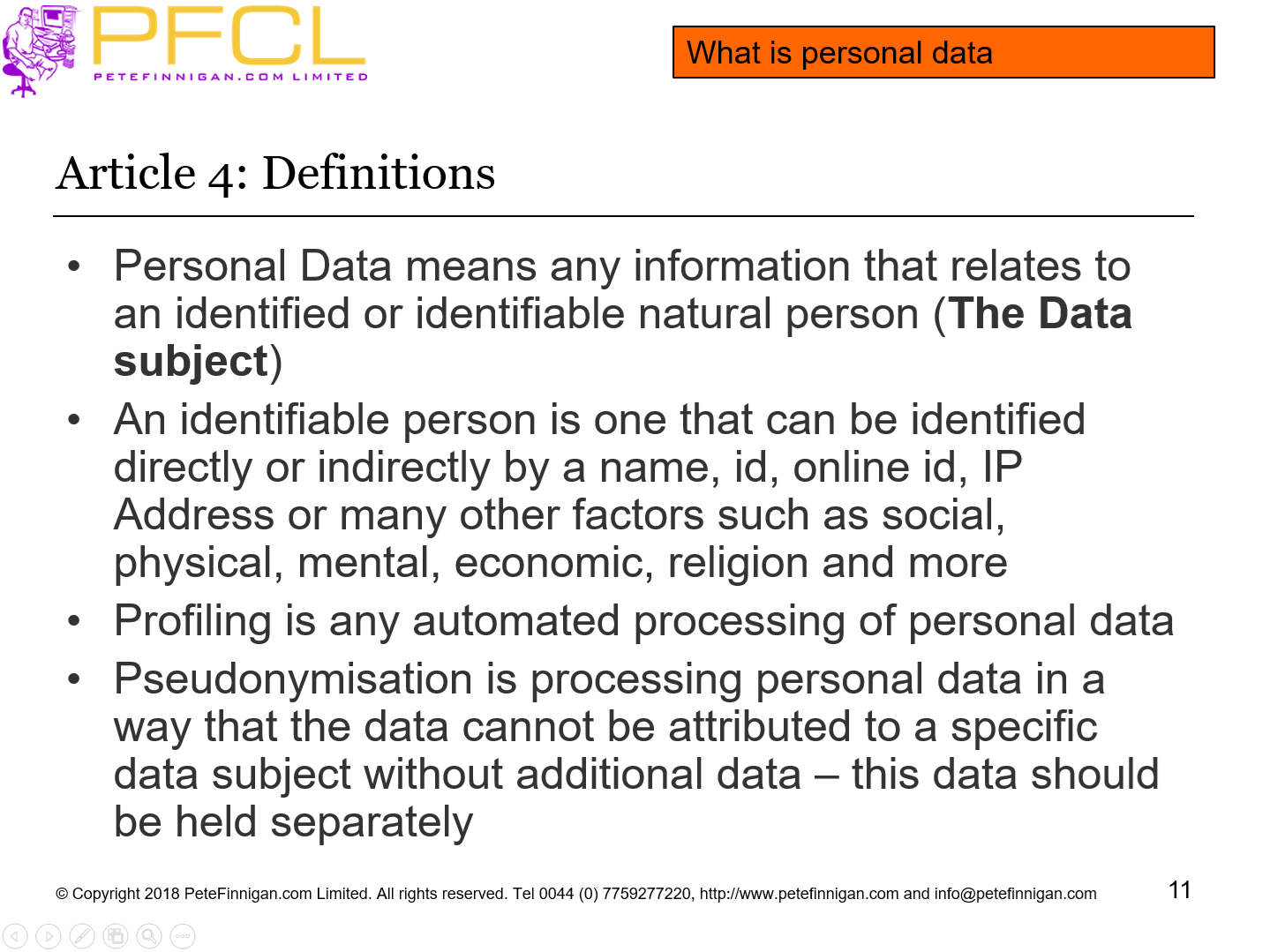 Article 4: Definitions