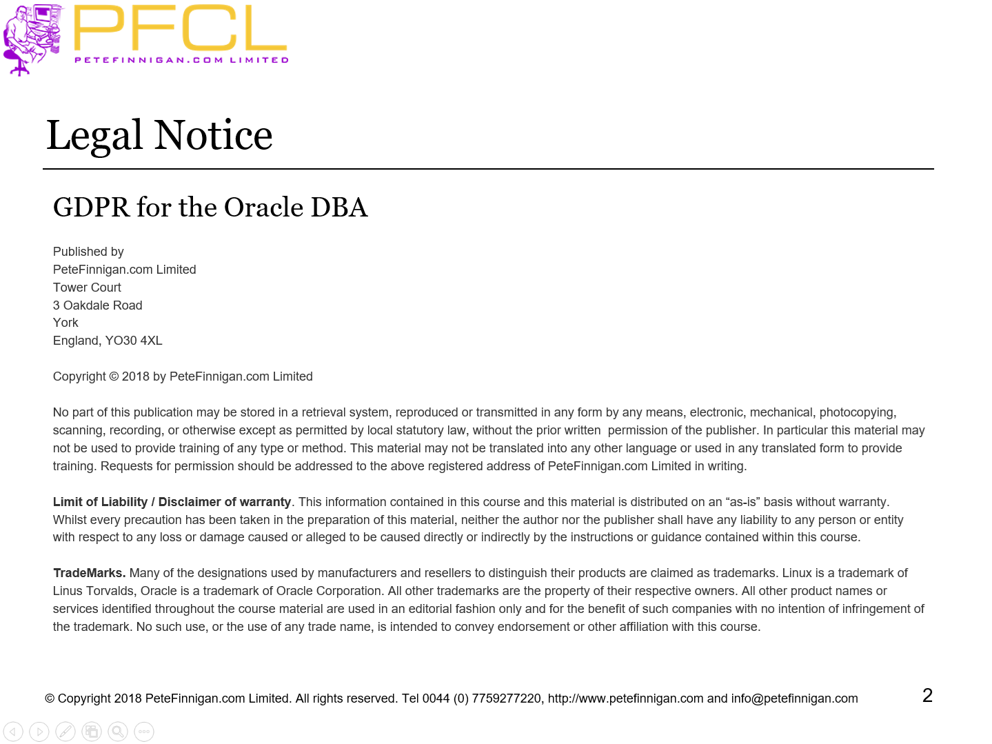 Legal notice