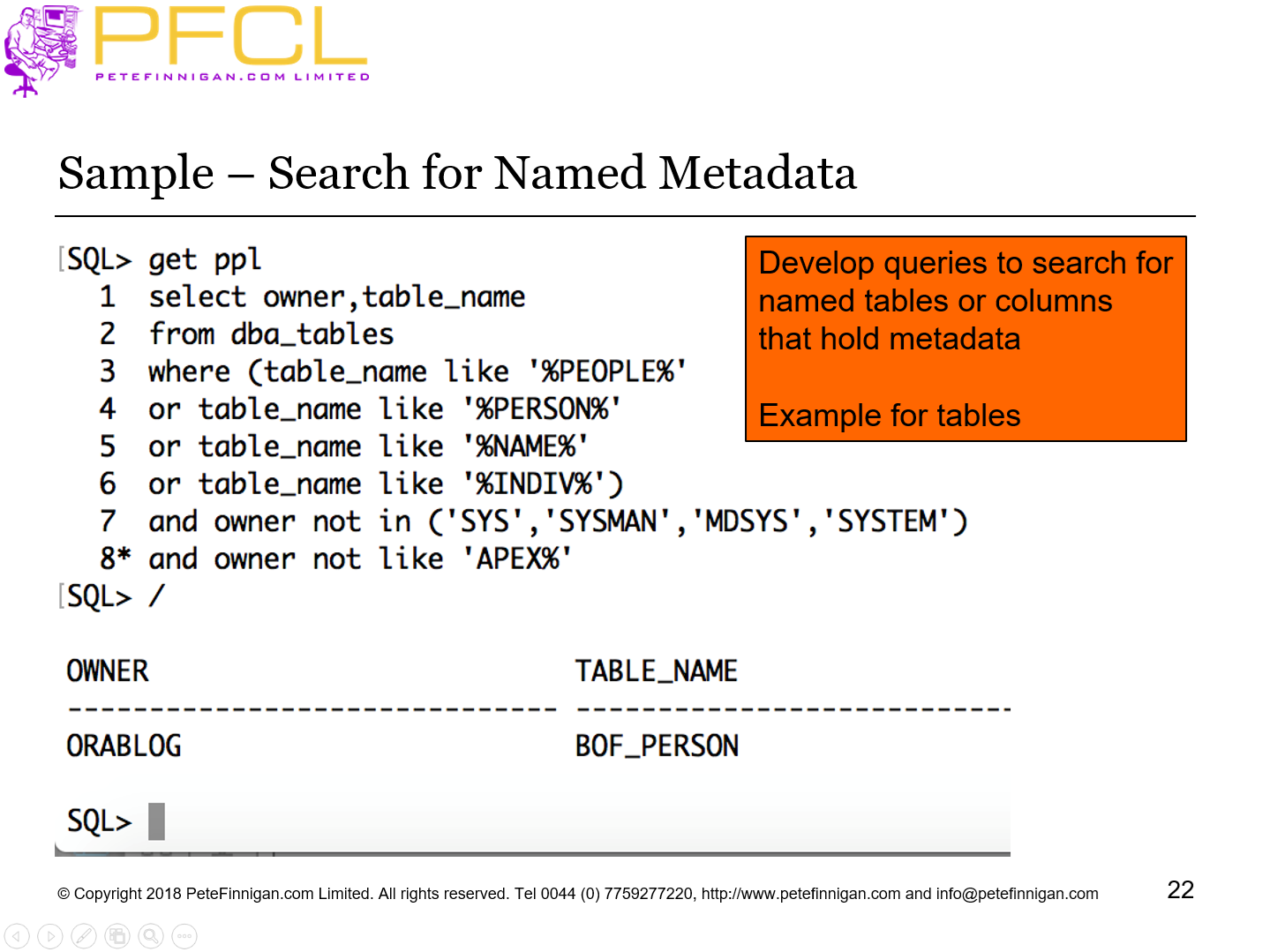 Sample – Search for Named Metadata