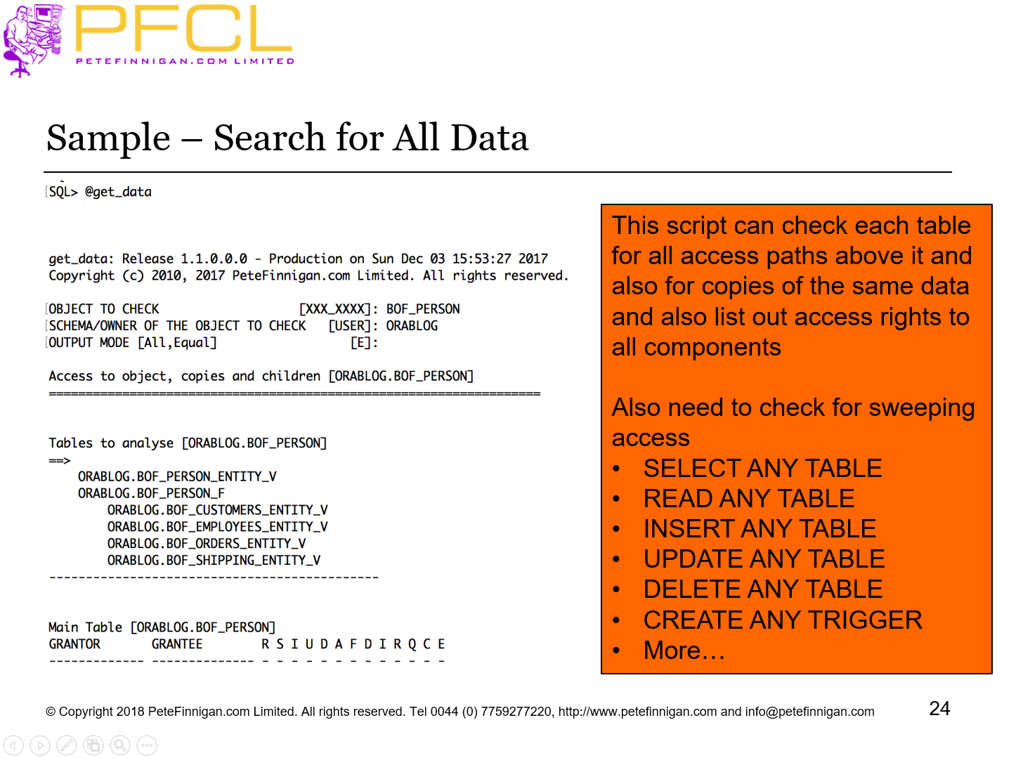Sample – Search for All Data