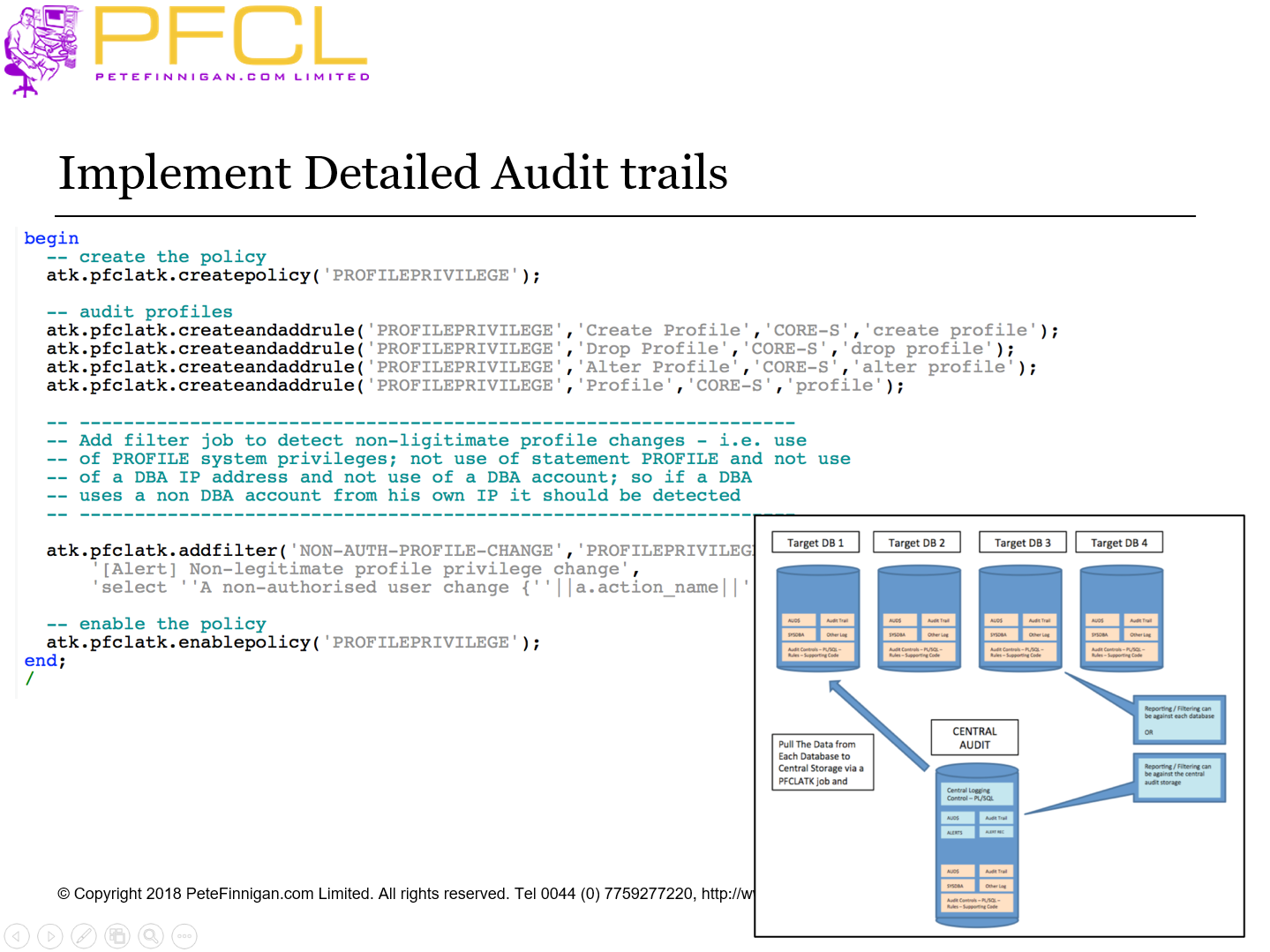 Implement Detailed Audit trails