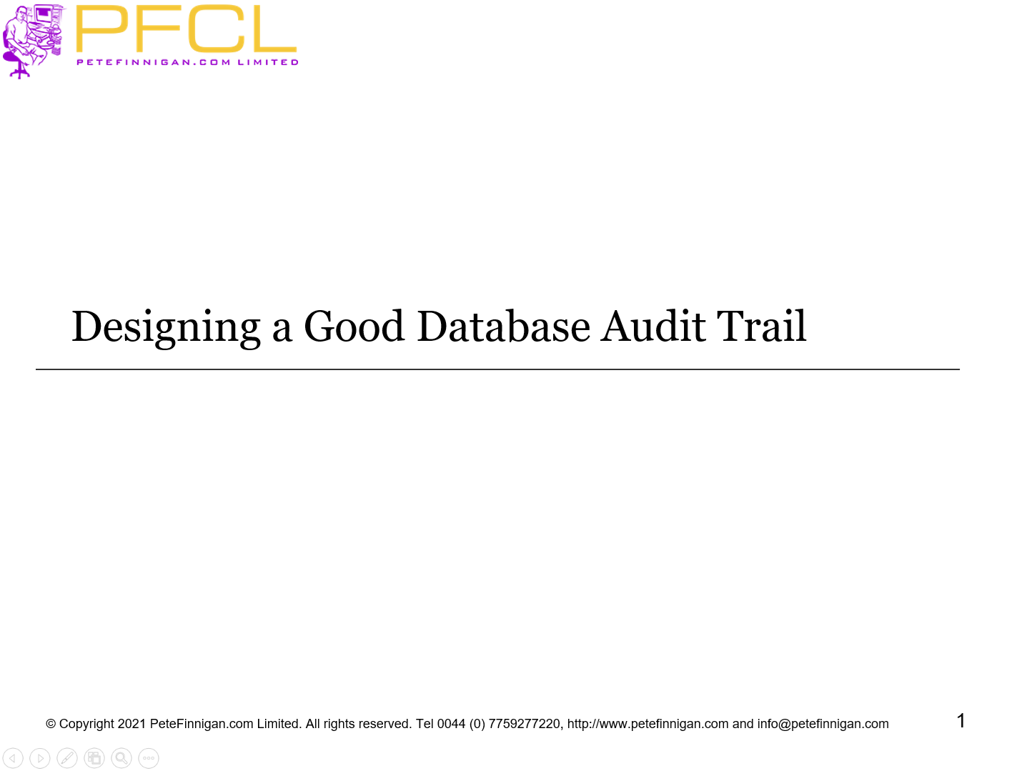 Designing a Good Database Audit Trail