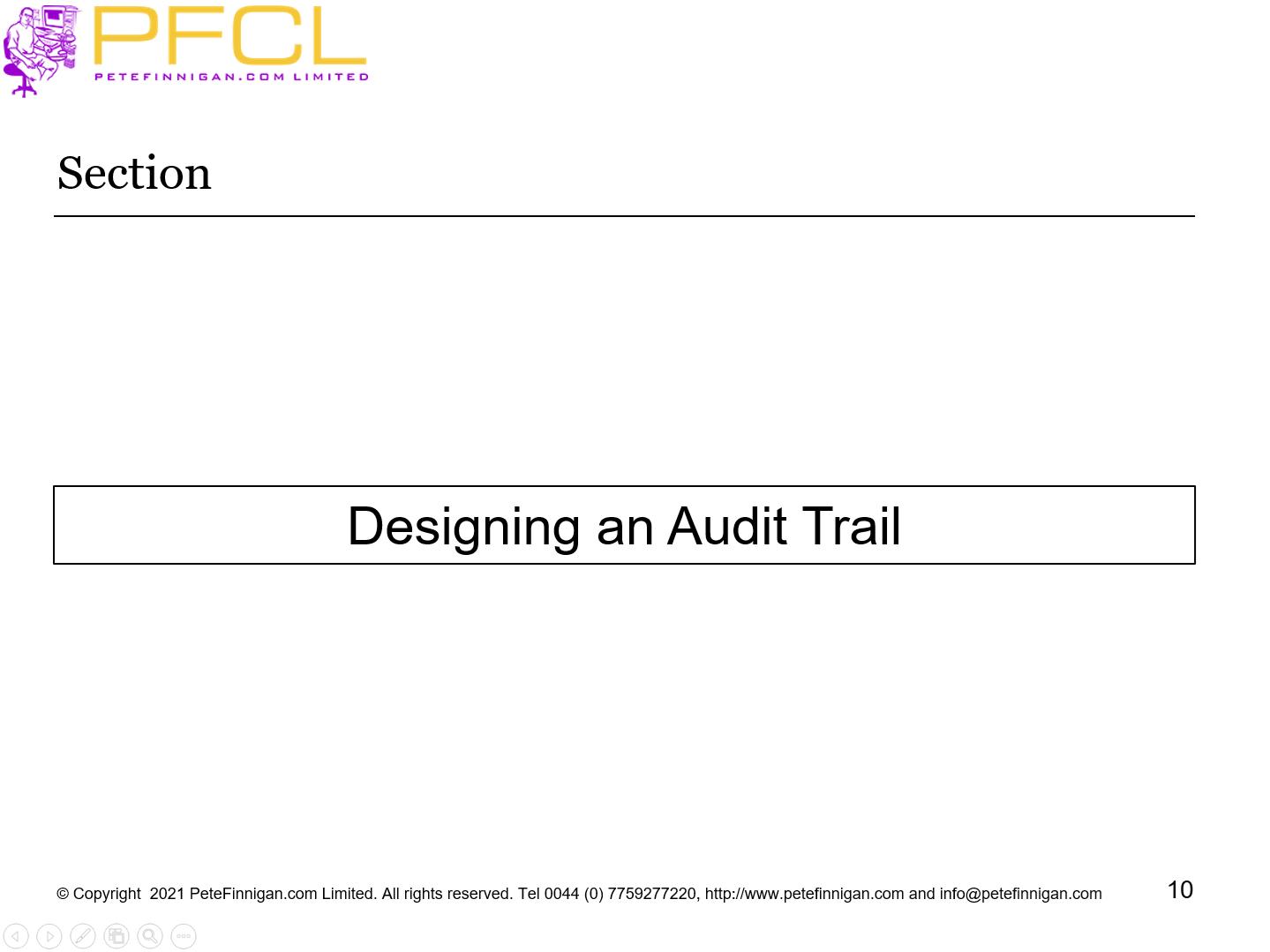 Designing an Audit Trail