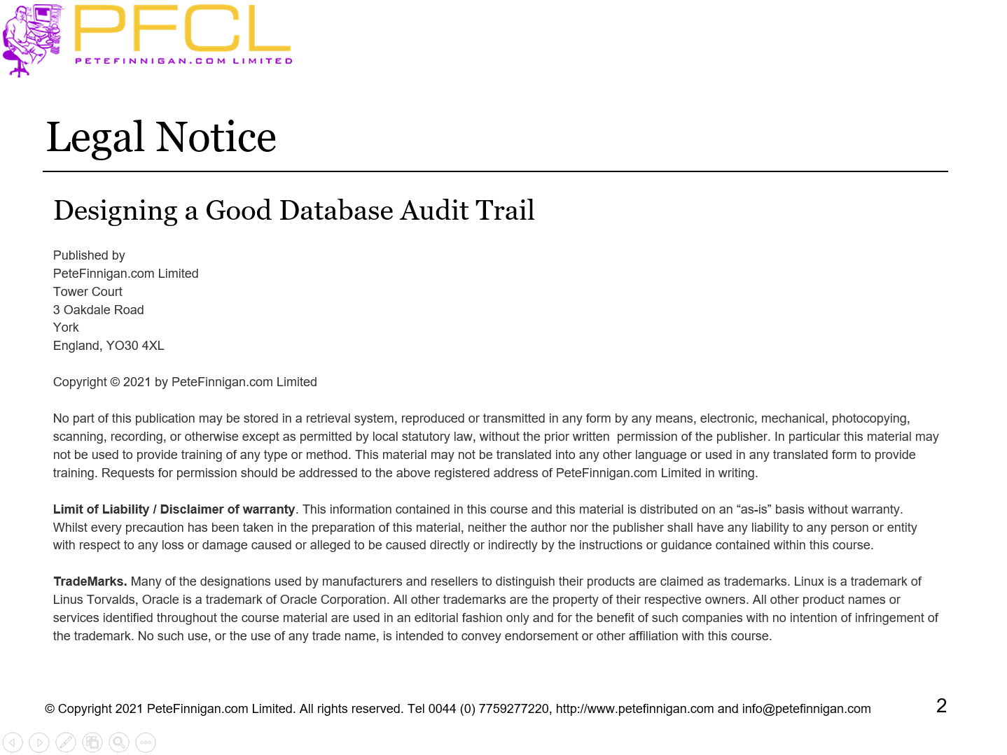 Legal notice