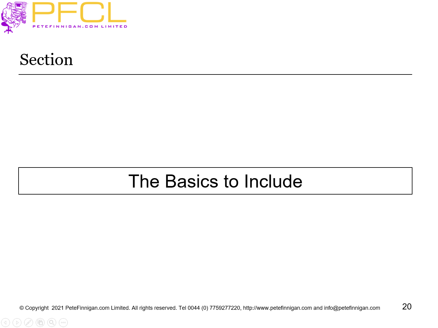 The Basics to Include